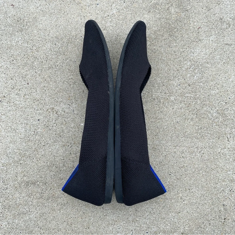 Rothy’s Black The Point Knit Ballet Flats size 6.5 - Picture 9 of 11